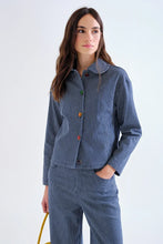 Load image into Gallery viewer, COMPANIA FANTASTICA | Heart Button Jacket | Navy Blue
