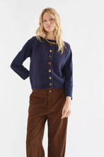 Load image into Gallery viewer, COMPANIA FANTASTICA | Kinit Vest With Velvet Buttons | Navy