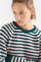 Load image into Gallery viewer, COMPANIA FANTASTICA | Striped Kinit Jumper | Dark Green &amp; Pink