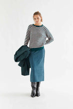 Load image into Gallery viewer, COMPANIA FANTASTICA | Striped Kinit Jumper | Dark Green &amp; Pink