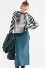 Load image into Gallery viewer, COMPANIA FANTASTICA | Striped Kinit Jumper | Dark Green &amp; Pink