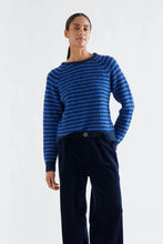 Load image into Gallery viewer, COMPANIA FANTASTICA | Striped Kinit Jumper | Navy Blue &amp; Blue