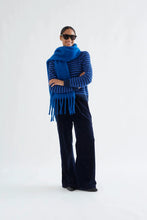 Load image into Gallery viewer, COMPANIA FANTASTICA | Striped Kinit Jumper | Navy Blue &amp; Blue