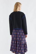Load image into Gallery viewer, COMPANIA FANTASTICA | Curly Faux Fur Short Coat | Navy Blue