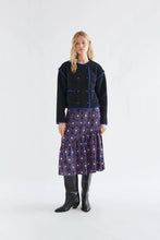 Load image into Gallery viewer, COMPANIA FANTASTICA | Curly Faux Fur Short Coat | Navy Blue
