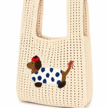 Load image into Gallery viewer, TOKEII | Apple Hat Dachshund Bag Medium | Beige