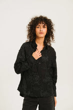 Load image into Gallery viewer, SACRECOEUR | Enora Shirt Embroidered | Velvet Black