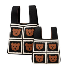 Load image into Gallery viewer, TOKEII | Just Had Honey Bear Knitted Bag Medium + Strap | Multi