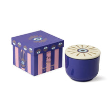 Load image into Gallery viewer, PADDYWAX | Charmed Glass Evil Eye Candle | Incense &amp; Smoke - LONDØNWORKS