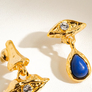 FLANERIE ACCESSORIES | Eden Mismatched Earrings | Blue