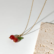 Load image into Gallery viewer, VACHANA | Red Gemstone Cherry Necklace | Gold Plated - LONDØNWORKS