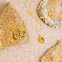 Load image into Gallery viewer, ASHIANA | Rhode Gemstone Coin Necklace | Gold