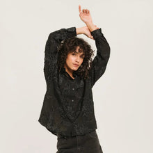 Load image into Gallery viewer, SACRECOEUR | Enora Shirt Embroidered | Velvet Black