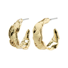 Load image into Gallery viewer, PILGRIM | Elara Organic Shaped Hoop Earrings | Gold Plated