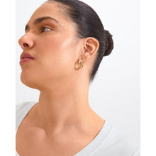 Load image into Gallery viewer, PILGRIM | Elara Organic Shaped Hoop Earrings | Gold Plated