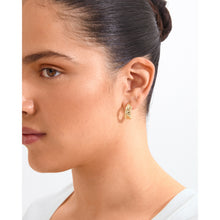 Load image into Gallery viewer, PILGRIM | Elara Organic Shaped Hoop Earrings | Gold Plated