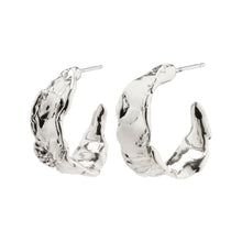 Load image into Gallery viewer, PILGRIM | Elara Organic Shaped Hoop Earrings | Silver Plated