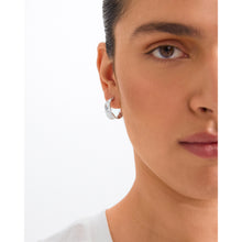 Load image into Gallery viewer, PILGRIM | Elara Organic Shaped Hoop Earrings | Silver Plated