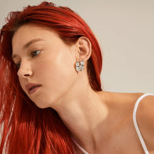 Load image into Gallery viewer, PILGRIM | Elara Organic Shaped Hoop Earrings | Silver Plated