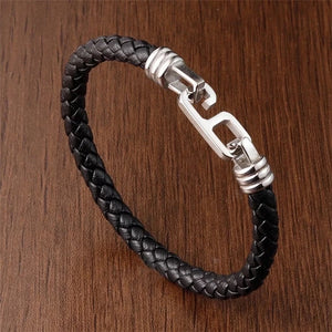 GLEN OGAL GROUP | Single Leather Hook Bracelet | Black