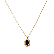 Load image into Gallery viewer, EL JOYERO | Textured Lapis Lazuli Pendant Necklace | Gold