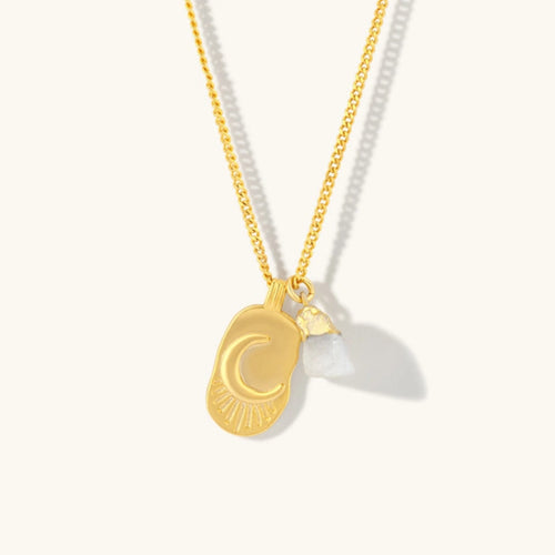 FORMATION | Luna Moonstone Necklace | Gold Plated