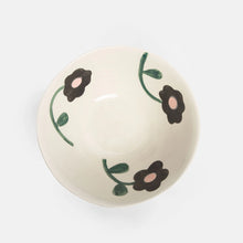Load image into Gallery viewer, CAROLINE GARDNER | Rust Stripe/Flowers Medium Round Bowl