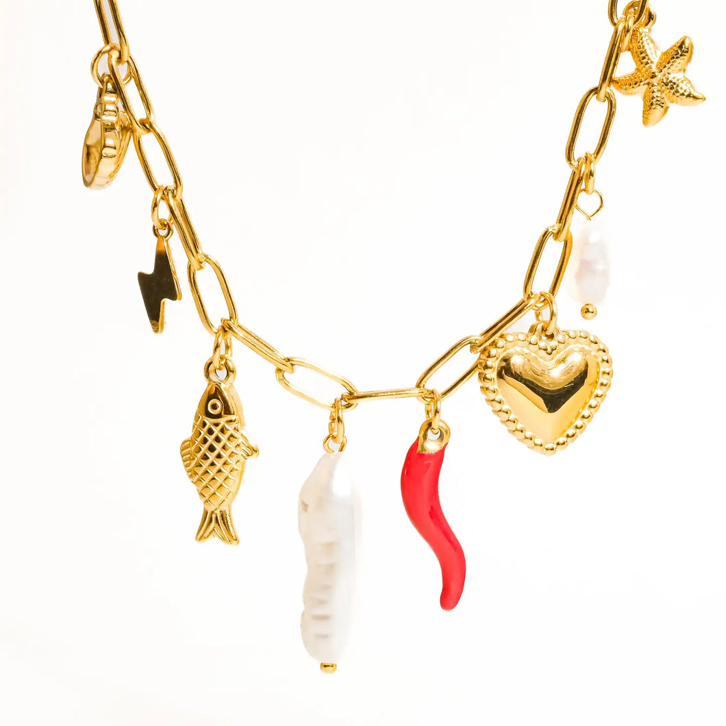 FLANERIE ACCESSORIES | Pepper Fish Charm Necklace