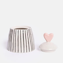Load image into Gallery viewer, CAROLINE GARDNER | Small Stripe Heart Jar - LONDØNWORKS