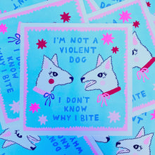 Load image into Gallery viewer, AMY HASTINGS | Risograph Print | I Don&#39;t Know Why I Bite