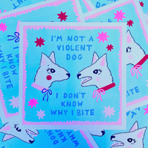 AMY HASTINGS | Risograph Print | I Don't Know Why I Bite