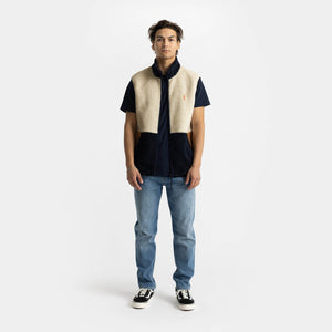 REVOLUTION | 7716 Blocked Fleece Vest | Brown