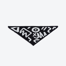 Load image into Gallery viewer, MISS POMPOM | Doodle Wool Triangle Scarf | Black - LONDØNWORKS