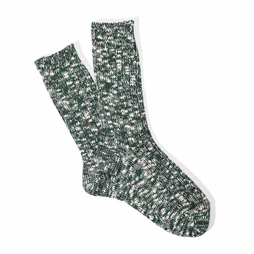 ANONYMOUSISM | Classic Slub Crew Socks | Moss - LONDØNWORKS