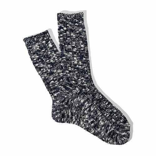 ANONYMOUSISM | Classic Slub Crew Socks | Navy - LONDØNWORKS