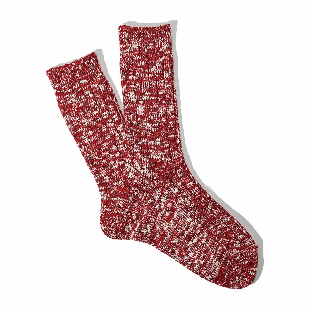 ANONYMOUSISM | Classic Slub Crew Socks | Red - LONDØNWORKS