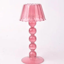 Load image into Gallery viewer, M &amp; R | Lamp style Glass Tea Light Holder | Rose Violet - LONDØNWORKS
