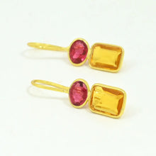 Load image into Gallery viewer, NOYRE BERLIN | Ginevra Earrings | Pink Tourmaline And Citrine