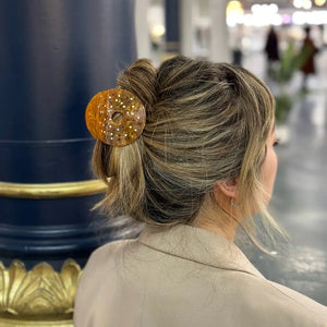 SOLAR ECLIPSE | Hand-painted Claw Hair Clip | Everything Bagel - LONDØNWORKS