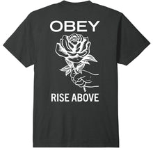 Load image into Gallery viewer, OBEY | Rise Above Rose T-Shirt | Vintage Black - LONDØNWORKS
