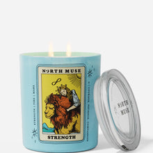 Load image into Gallery viewer, NORTH MUSE | Strength Tarot Card Candle | Patchouli &amp; Amber
