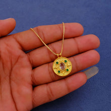 Load image into Gallery viewer, EL JOYERO | Crystal Quartz Medallion Pendant Necklace | Gold