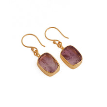 Load image into Gallery viewer, EL JOYERO | Amethyst Dangle Earrings | Gold