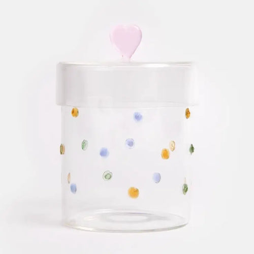 CAROLINE GARDNER | Dotty Glass Storage Jar - LONDØNWORKS
