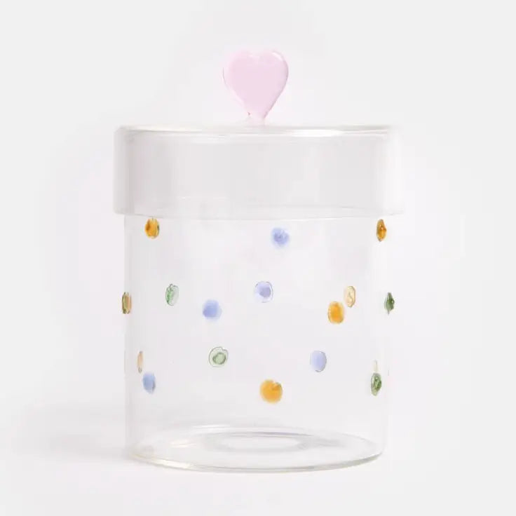 CAROLINE GARDNER | Dotty Glass Storage Jar - LONDØNWORKS