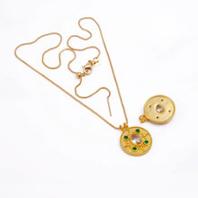Load image into Gallery viewer, EL JOYERO | Crystal Quartz Medallion Pendant Necklace | Gold