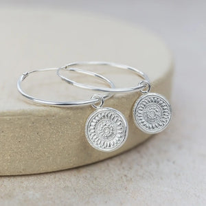 LUCY KEMP | Talisman Charm Hoops | Sterling Silver - LONDØNWORKS