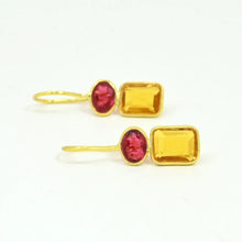 Load image into Gallery viewer, NOYRE BERLIN | Ginevra Earrings | Pink Tourmaline And Citrine