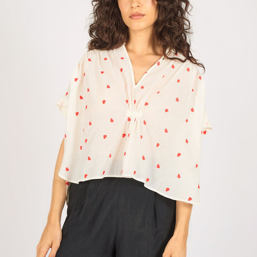 TRAFFIC PEOPLE | Achy Breaky Marge Top | Red - LONDØNWORKS