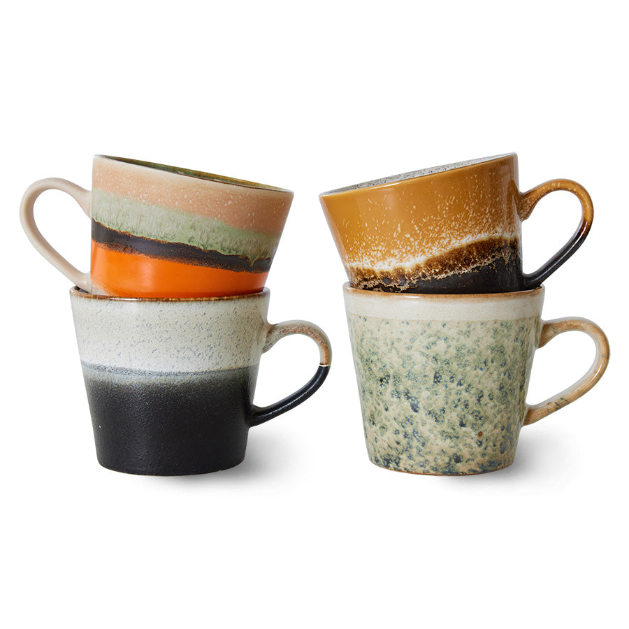 HKLIVING | Ceramic Cappuccino Mugs Set of 4 | Verve
